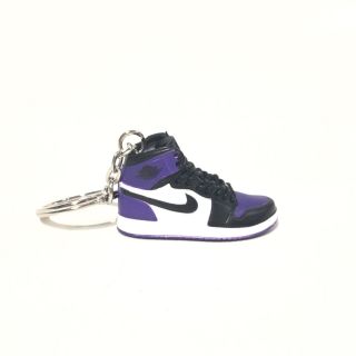 Madxo 3d Mini Sneaker Keychain Air Jordan 1 Court Purple Michael Nike 05 - 57