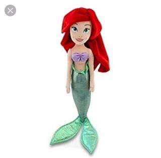 Disney Store 20 " Plush Princess Ariel Doll The Little Mermaid