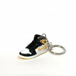 Madxo 3d Mini Sneaker Keychain Air Jordan 1 Retro Yellow Ochre 1:6 Scale 05 - 49