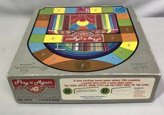 Play It Again Jukebox Board Game 1985 Complete 5
