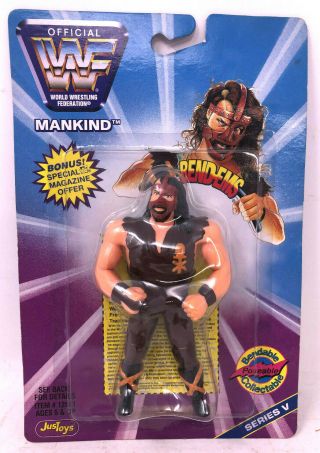 Wwf Mankind Bend - Ems World Wrestling Federation Justoys Series V 1997