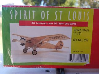 Dumas Spirit Of St Louis 17.  5in Walnut Airplane Kit