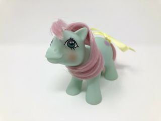 Vintage My Little Pony G1 MLP Playset Baby CUDDLES w/ BUNNY SUIT & POCKET PAL 4