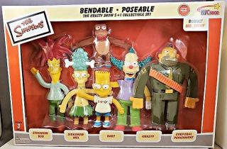Mib 2003 The Krusty Show The Simpsons Series 3 Set Of 6 Bendable Poseable Figure