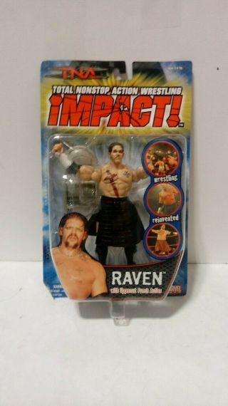 Tna Impact Raven Figure 2005 Marvel Wrestler Action Figure 90108