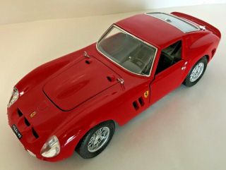 Burago Ferrari Gto 1962 Red Black Interior Die Cast 1/18 Scale Displayed Only