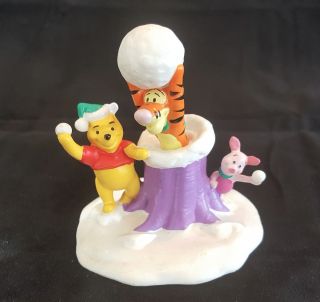 3 " Cake Topper Decopac Disney Winnie - The - Pooh Piglet Tigger Snowball Winter Pvc