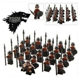 21pcs/set Army Of The North Game Of Thrones The House Stark Army Lego Toys