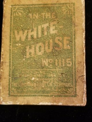 In The White House No.  1115 Card Game - Copyright 1896 With Rules For Playing