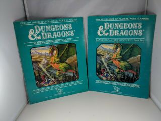 Dungeons And Dragons Tsr D&d Dungeon Masters Companion Book One & Two 1st Print