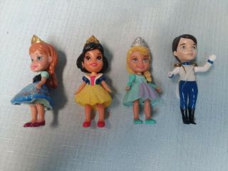 Disney Princess Collector Mini Toddler 4 Dolls Frozen Snow White & Prince