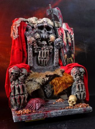 Ooak Custom 1/6 Scale Fantasy Franzetta Death Bringer Throne Diorama With