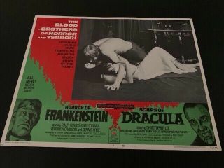 Horror Of Frankenstein Scars Of Dracula Lobby Card 1