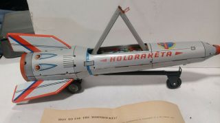Holdraketa Made In Hungary Box Tin Toy Rare Vintage Instructions Box
