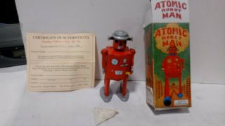 Atomic Robot Man Box Action Toy Schylling Vintage