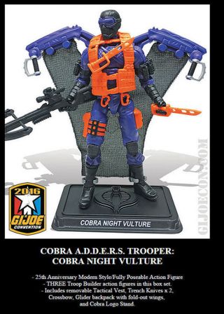 G.  I.  Joe Exclusive Convention 2016: Cobra Night Vulture - A.  D.  D.  E.  R.  S.  Trooper