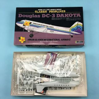 Doyusha 1/100 Virgin Islands Airways Douglas Dc - 3 Dakota – Classic Propliner