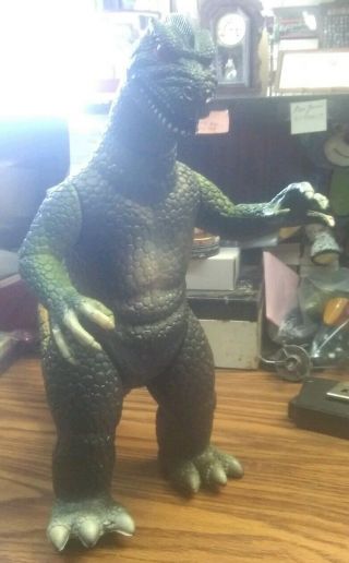 Vintage 1986 Dor Mei - Godzilla Monster - Green Yellow 15 " Jointed Action