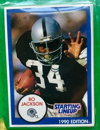 1990 BO JACKSON Figurine NFL KENNER STARTING LINEUP RAIDERS In Package NIP 2