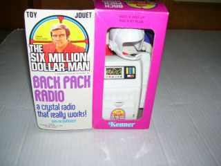 Misb 1975 Six Million Dollar Man Back Pack Radio Kenner From Bionic Woman 2