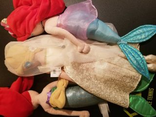 Disney Store Ariel Little Mermaid x 2 and Cinderella Plush Doll 22 