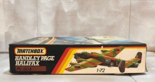 1/72 Matchbox Handley Page HALIFAX WW2 RAF Plastic Scale Model Kit Complete NOS 3