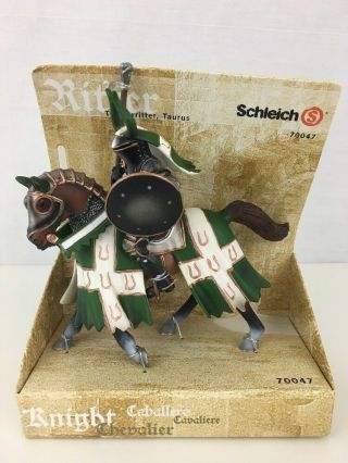 Schleich Green And White Knight Turnierritter Taurus Tournament 70047