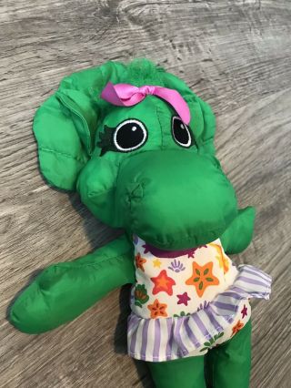 Barney’s Friend Dinosaur Baby Bop Water Plush Swim Suit Nylon Dino Puffalump Euc