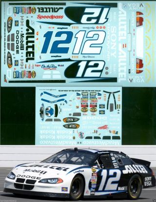 NASCAR DECAL 12 ALLTELL 2004 DODGE INTREPID RYAN NEWMAN - JWTBM 3