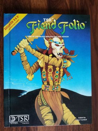 Vg,  Ad&d Fiend Folio Don Turnbull Tsr 2012 Dungeons & Dragons