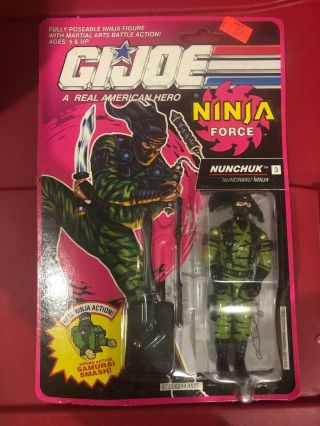 Vintage Gi Joe Ninja Force Nunchuk Action Figure 1991 Factory