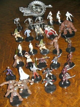 Star Wars Miniatures Revenge Of The Sith 30 Figures (no Cards)