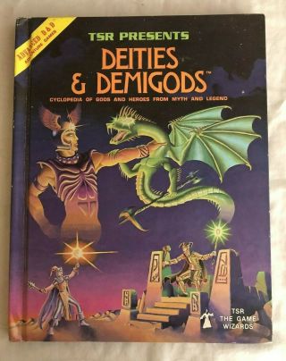 Tsr Ad&d 1st Ed.  3rd Print.  Deities & Demigods Hc Good 128 Pages Dungeons Dragon