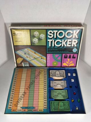 Stock Ticker Fortune And Fun Board Game 1970 