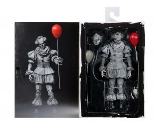 Neca It Pennywise The Clown Etched B&w Figure 2019 Sdcc Comic Con Exclusive