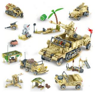 995pcs Military German King Tiger Tank Building Blocks Army Ww2 Soldier Weapons