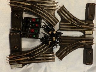 Four 4 Lionel O Gauge 022 Track Switches And Controllers For Restoration