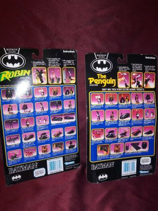 Batman Returns Bruce Wayne Batman/Cat Woman/Penguin and Robin 1992 Kenner NIP 7
