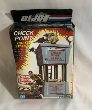 GI Joe Vintage Check Point Alpha Complete W/ Box Playset Hasbro 1985 Cobra 6