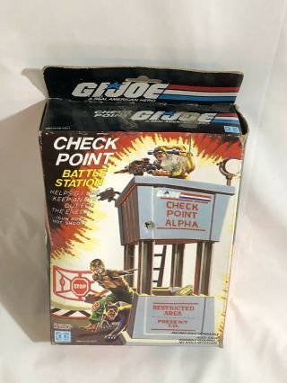 GI Joe Vintage Check Point Alpha Complete W/ Box Playset Hasbro 1985 Cobra 7