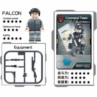 YETAA SWAT Command Vehicle Model Building Blocks Gift Arms Truck Toys Legofigure 3