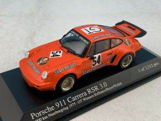 1:43 Minichamps 1975 Porsche 911 Carrera Jagermeister Nurburgring Win 430756954