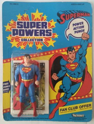 Kenner Powers Superman Us Card 12 Back Unpunched (moc) 1984