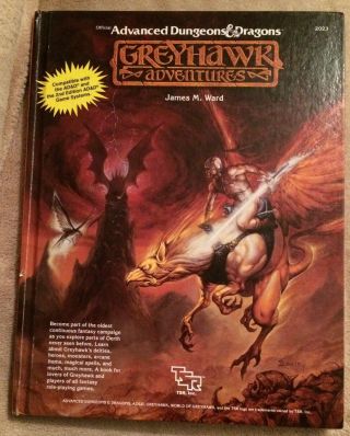 Advanced Dungeons & Dragons Greyhawk Adventures,  1e,  Ad&d,  Gygax