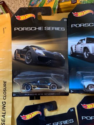 2015 Hot Wheels Porsche Series Complete Set Of 8 Diecast Cars Wal - Mart Exclusive