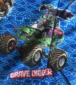 Monster Jam 69”x80” Monster Truck Comforter Blanket Reversible Grave Digger Twin 8