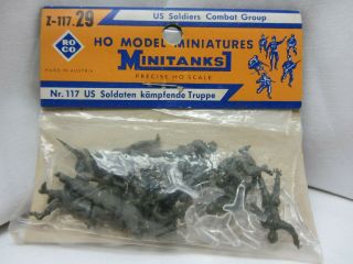 Roco Minitanks 117 Us Army Wwii Soldiers Combat Group Ho Scale