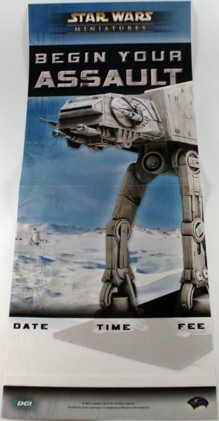 Wotc Star Wars Minis Promo Promo Poster - Begin Your Assault W/at - At Zip Ex