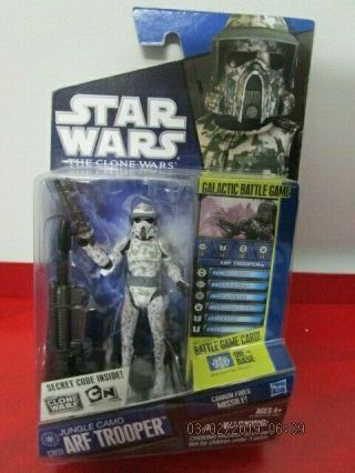 Star Wars Clone Wars Jungle Camo Arf Trooper Cw24 W/ Star Case