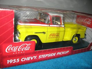 1955 Chevy 3100 Stepside Pickup Johnny Lightning 1:18 Scale Coca - Cola Classic